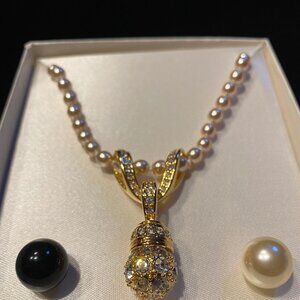 Nolan Miller "Spectacular Interchangeable Pendant" Necklace